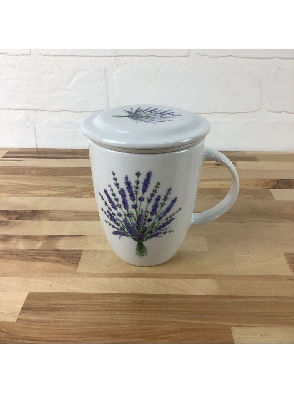 𝅺WAWEL fine porcelaine made in Poland mug tea cup coffee with drainer lavender